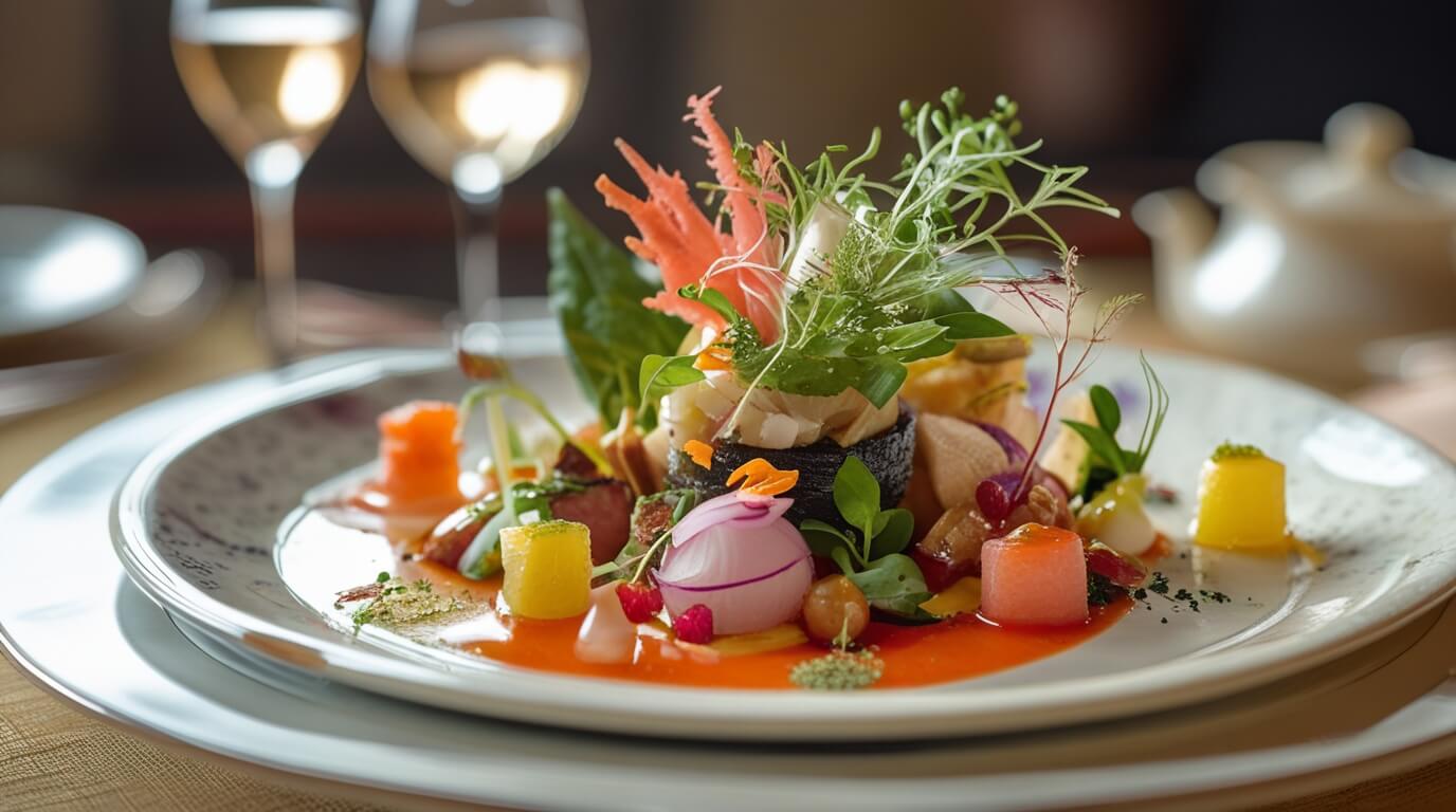 Chef preparing dish